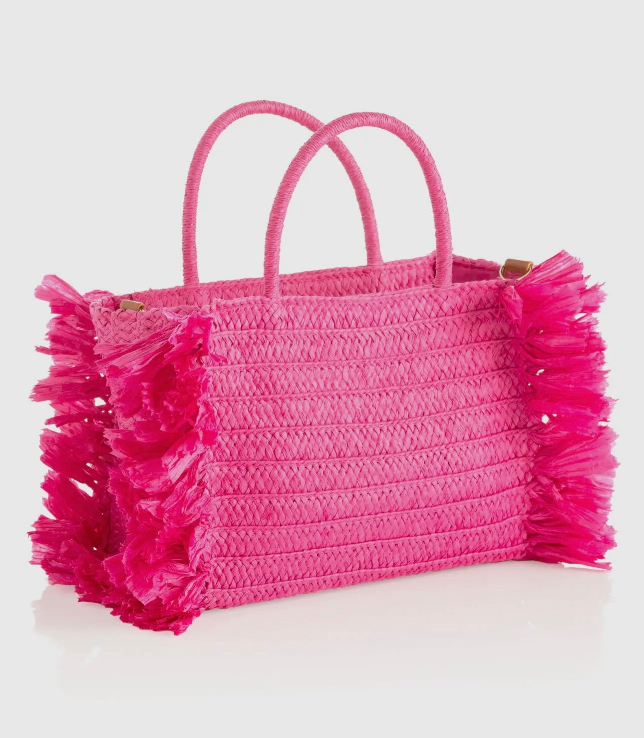 Straw Fringe Mini Tote