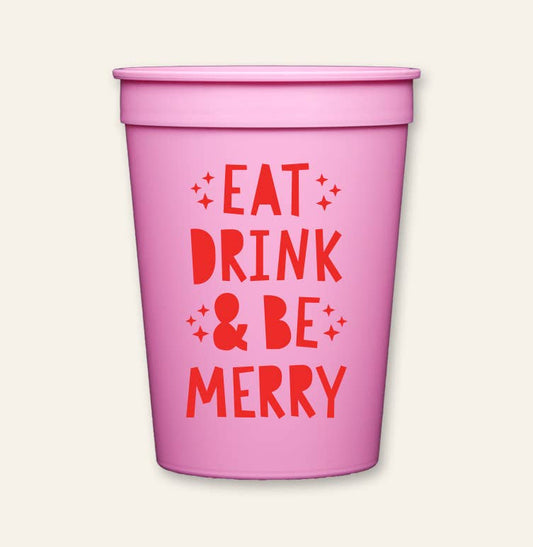 Eat, Drink & Be Merry Holiday Party Cups