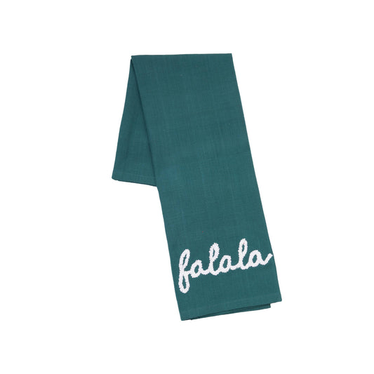 SOLD OUT- Christmas Falala Green Kitchen Towel