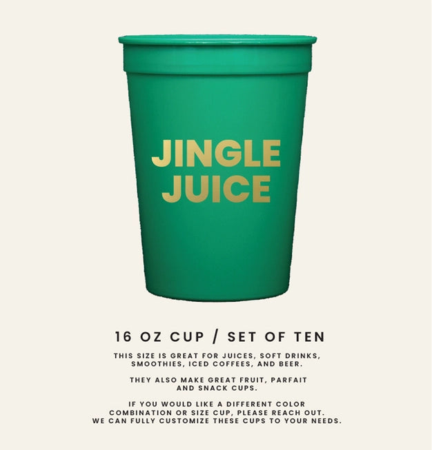 Jingle Juice Party Cups