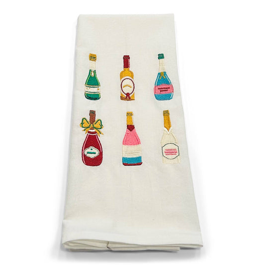 Towel - Six Champagne Bottles