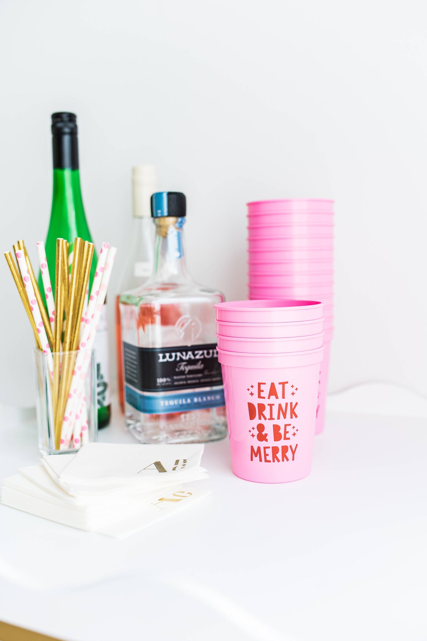 Eat, Drink & Be Merry Holiday Party Cups